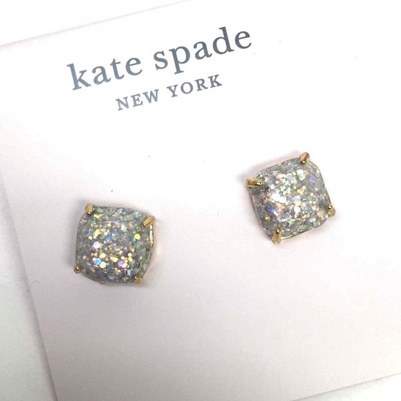 kate spade Jewelry - kate spade small glitter opal earrings NWT